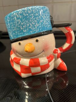 Hallmark Mitford Snowman Cup Jan Karon Percy Oversized  Coffee Mug