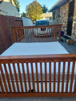Bed frame and mattress