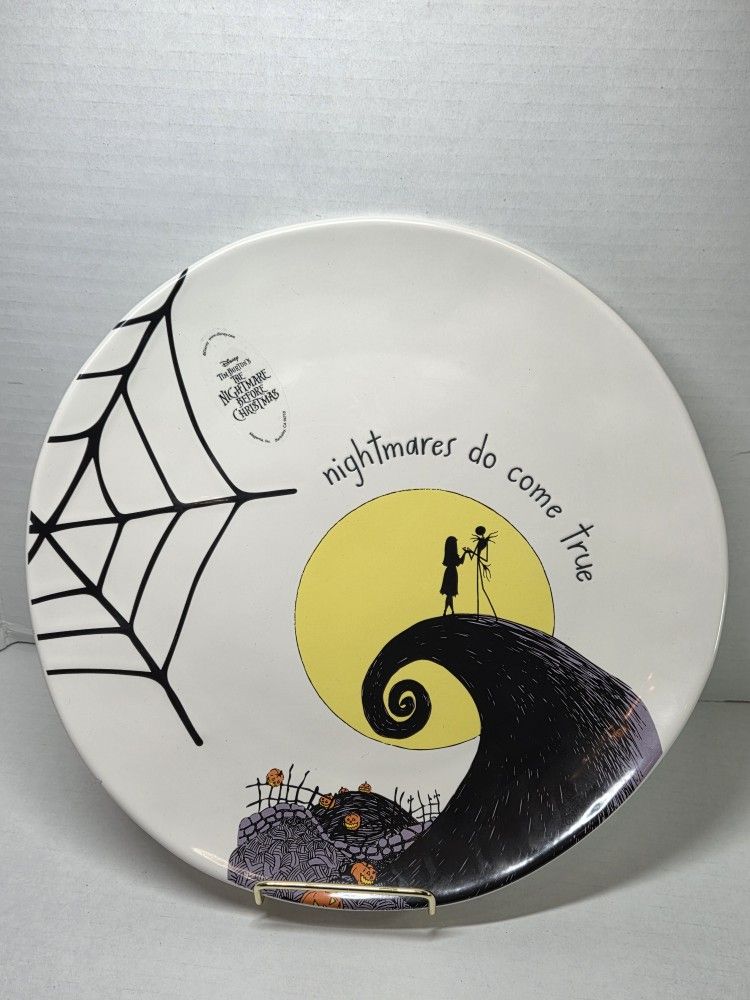 Rae Dunn Disney Nightmare Before Christmas “Nightmares Do Come True” 11" Halloween Plate