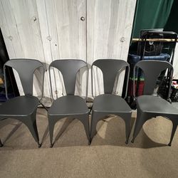 Wayfair metal chairs (4) - assembled, basically new