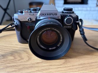 Olympus OM-10 35mm Film Camera with 50mm f/1.8 Lens & Manual Adapter