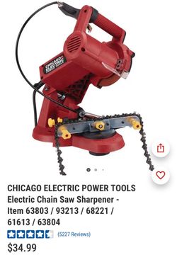Chicago Electric Power Tools Chain Saw Sharpener