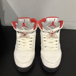 Jordan 5 White Fire Red 2020 5Y