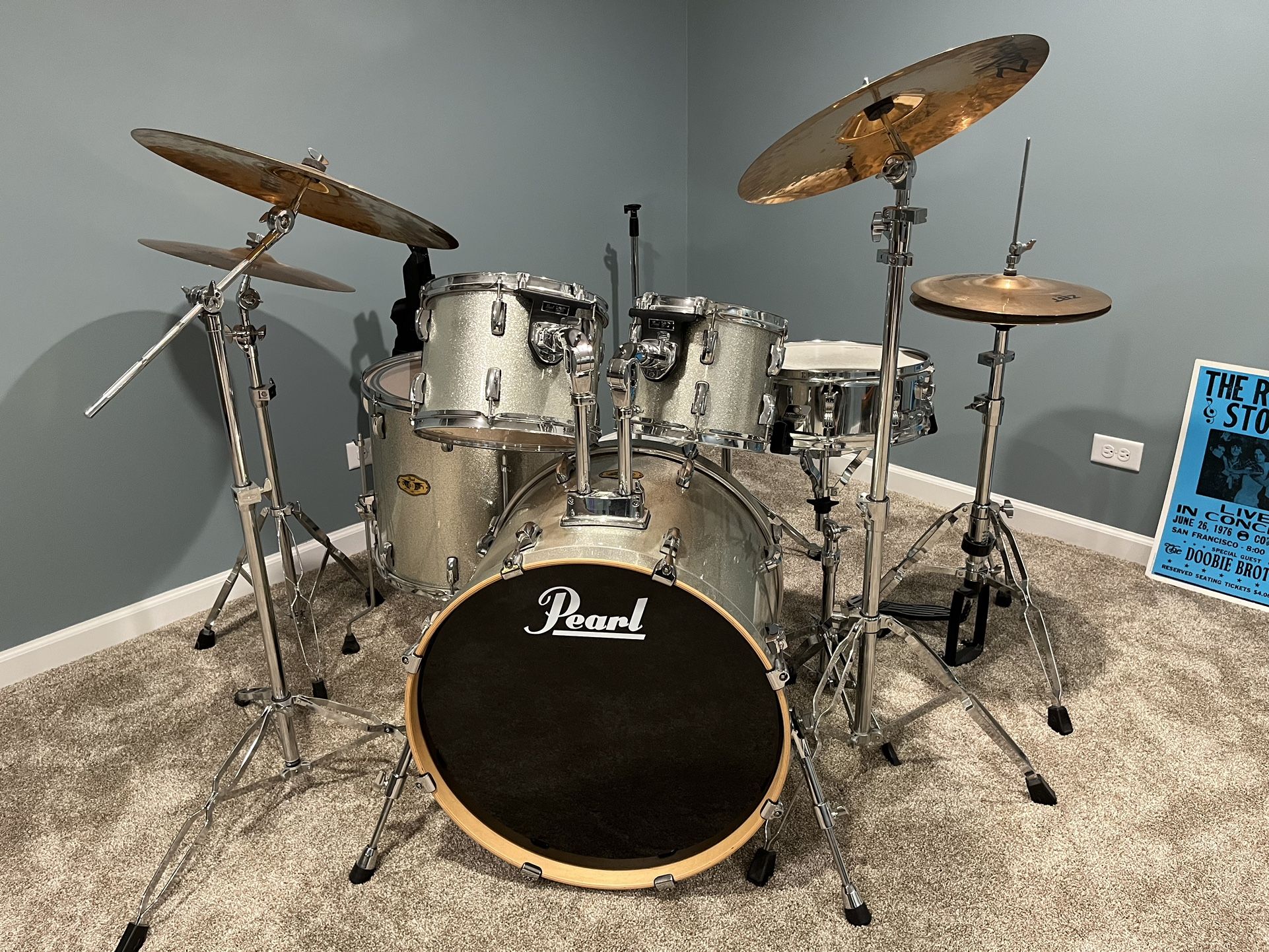 Pearl vision SST Drum Set With Extras