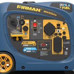 New Firman WH03344 Dual Fuel Invertor Portable Generator