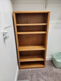 5 foot wood bookcase