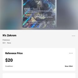 N's Zekrom Pokemon Card