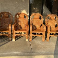 Natural handmade rattan/cane chairs  from Southeast Asia