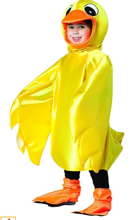 Yellow Ducky Bird Duck Farm Animal Fancy Dress Toddler Child Costume. Size 3-4T