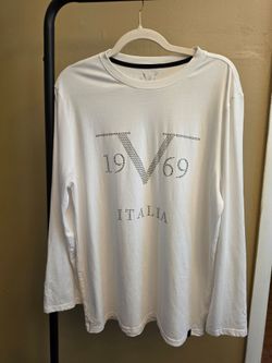 White Long-Sleeve Logo Tee Size XL