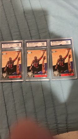 MICHAEL JORDAN 3- CARD UPPER DECK GRADED 10 LOT ONLY 100.00