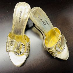 NEW Bamboo Gold 4” Wedge Heel Women Sz 7