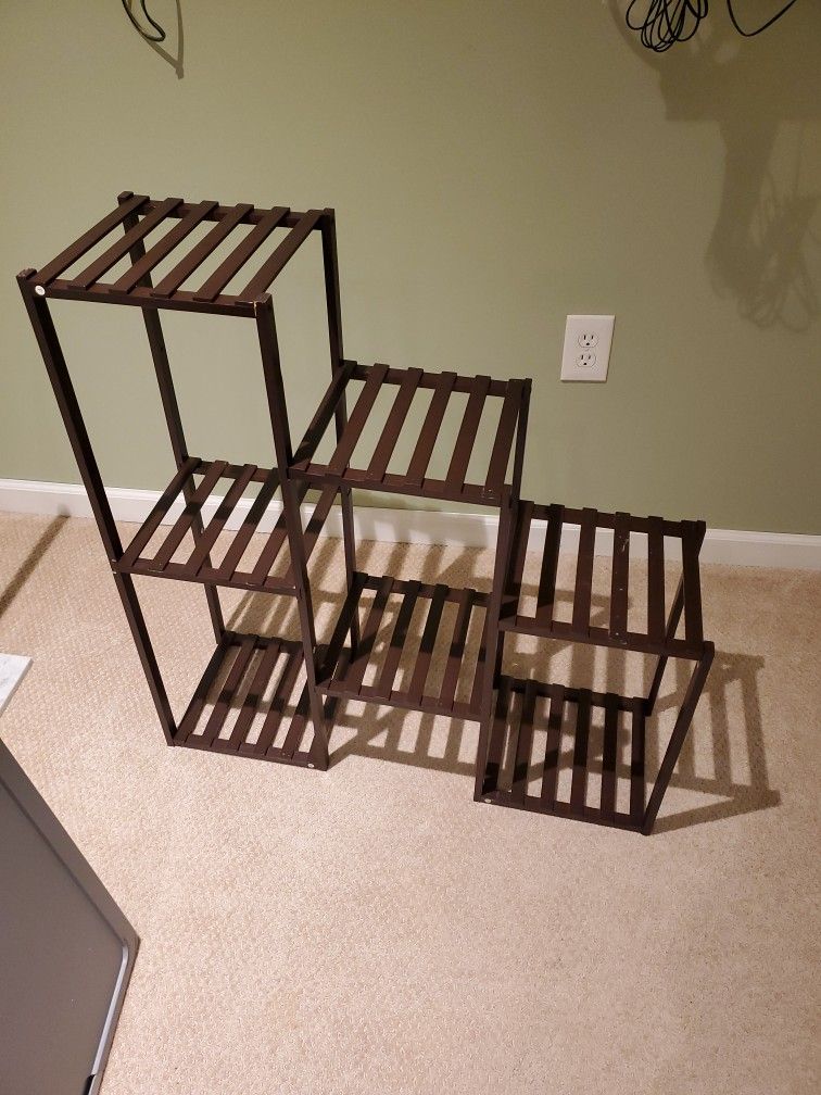 Brown Wooden Plant Stand 3ft Tall