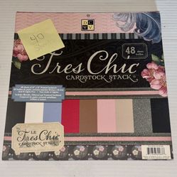 12x12 Premium Cardstock Paper Stack Tres Chic 40 Sheets