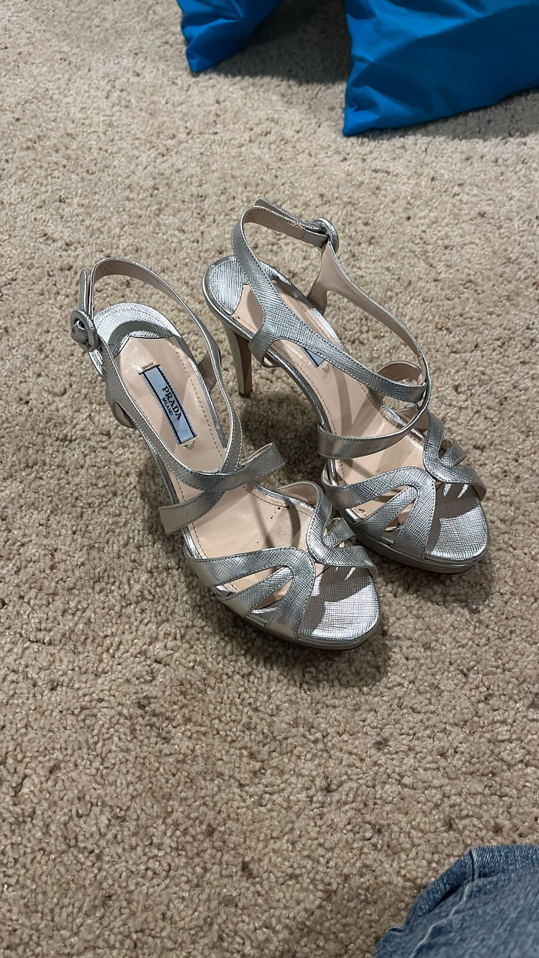 Prada Heels Silver