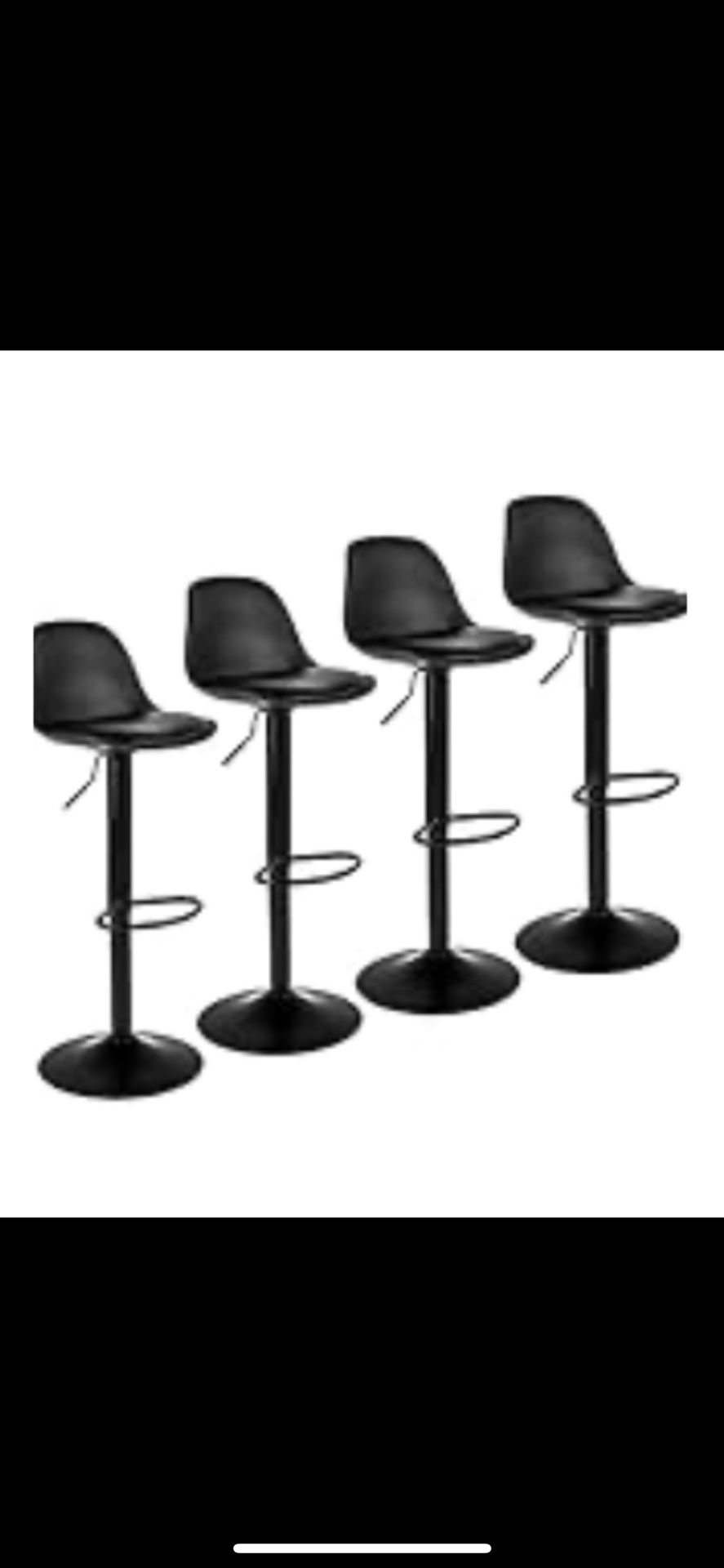 Black Swivel Barstools (Set of 2)