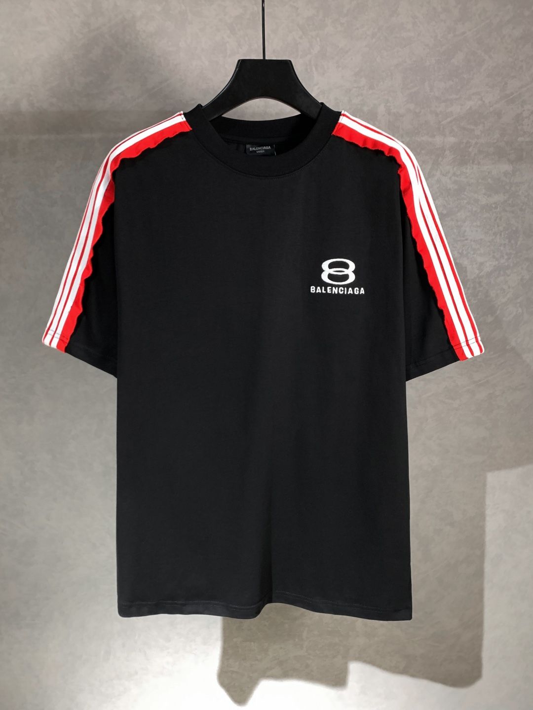 Balenciaga monogrammed embroidered short sleeves