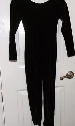 Girls 6-8 unitard black cat costume