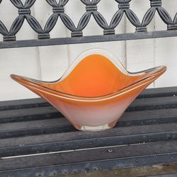 Vintage Art Glass Decorative Bowl