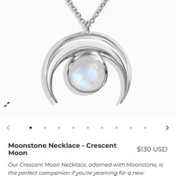 Moon Magic Crescent Silver Necklace 