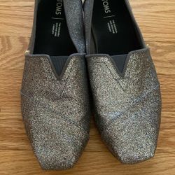 Tom’s Silver Sparkle Shoes W10