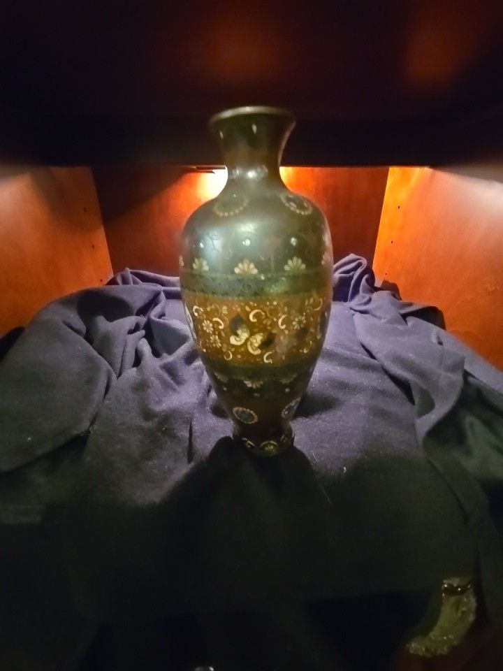 Antique Cloisonne Vase From The Far East Most Likely China. 