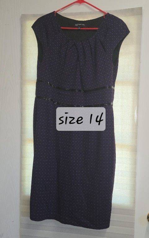Jones New York Purple & Black Dress