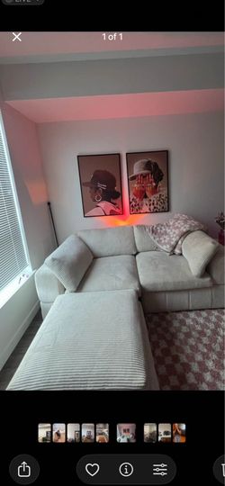 Wayfair 3 piece Cream boucle couch