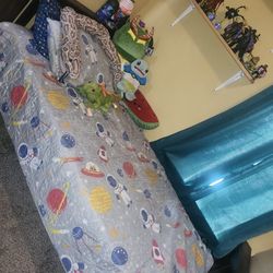 Twin Size Bed. Wooden Bed Frame