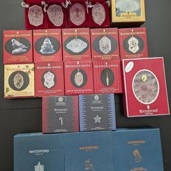 Waterford Crystal Ornament Set, 1(contact info removed) Plus Newer Ones, 21 In Total