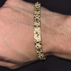 Gold Nugget Bracelet 