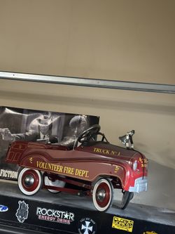 Gearbox Red Pedal Car Volunteer Fire Dept Truck