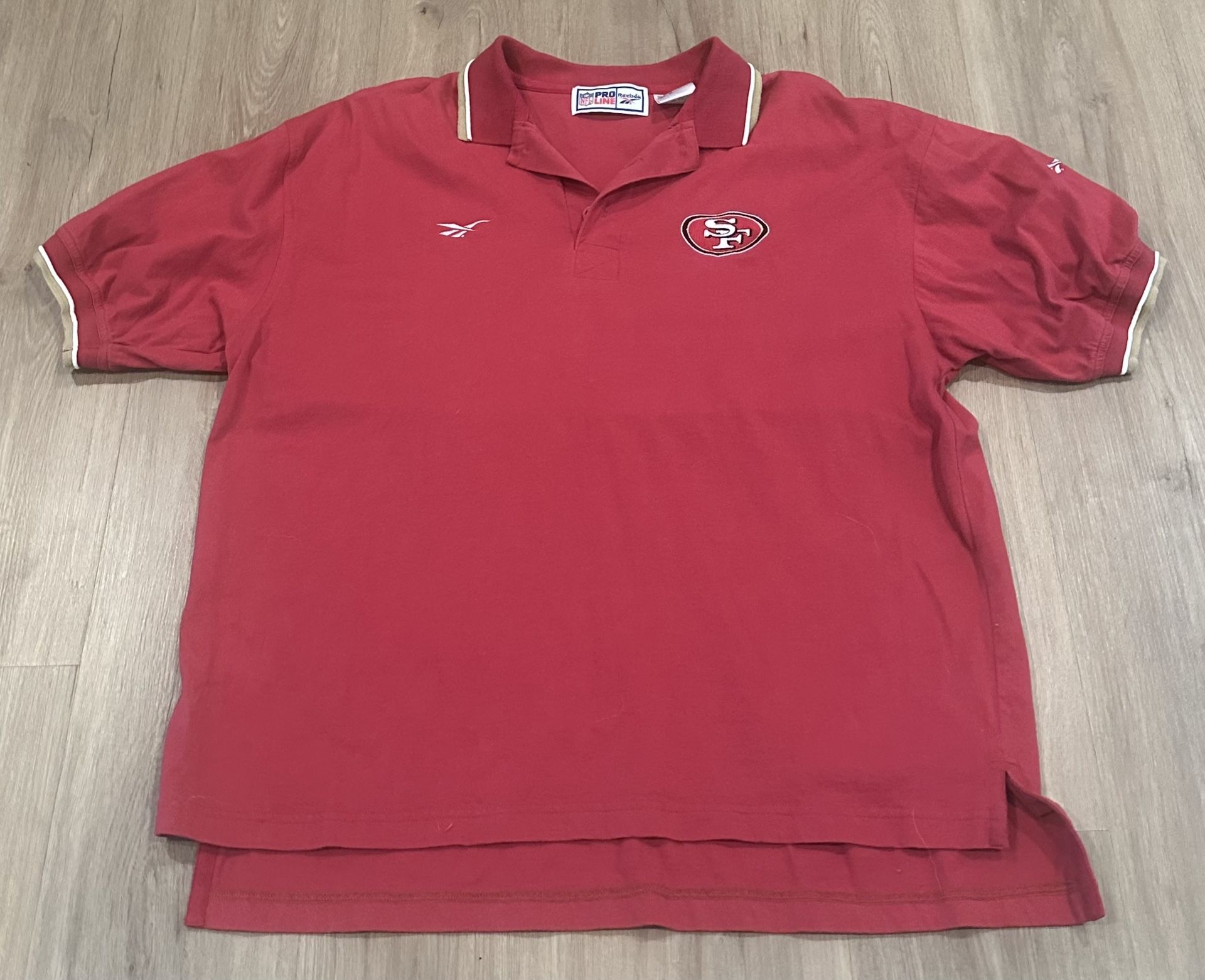 Vintage NFL Pro Line Reebok SF 49ers Red Polo Shirt Men’s XL