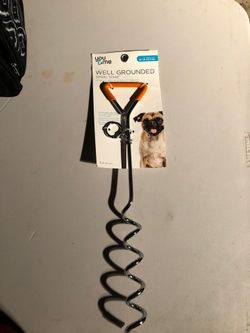 Well grounded spiral stake for dogs