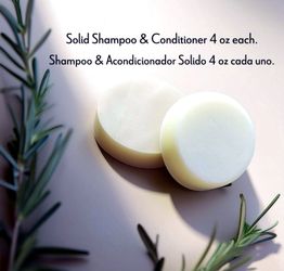 Handmade Solid Shampoo & Conditioner Set 4 oz / Shampoo y Acondicionador Solido Artesanal