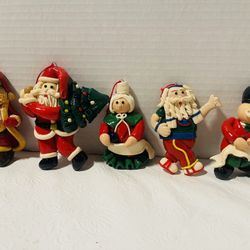 Vtg Christmas Salt Dough Ornament Lot