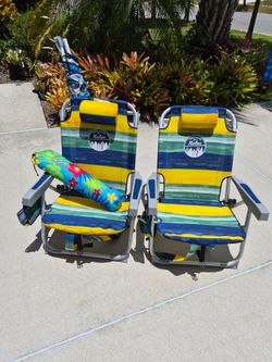 Tommy Bahama Beach Chairs, umbrella, tent