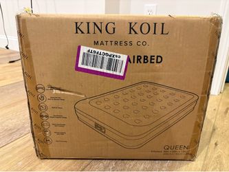 NEW King Koil Queen Luxury Airbed w/ Built-In Pump