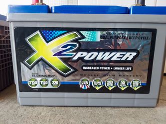12V AGM Start / Deep Cycle Group 31M Marine / RV Battery Lot of 2 Batteries