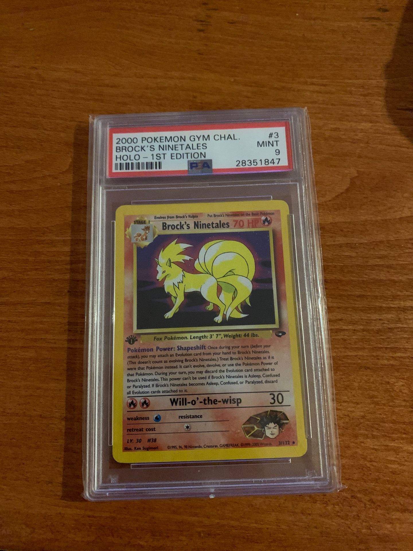 Brocks Nintales 1st Edition PSA 9