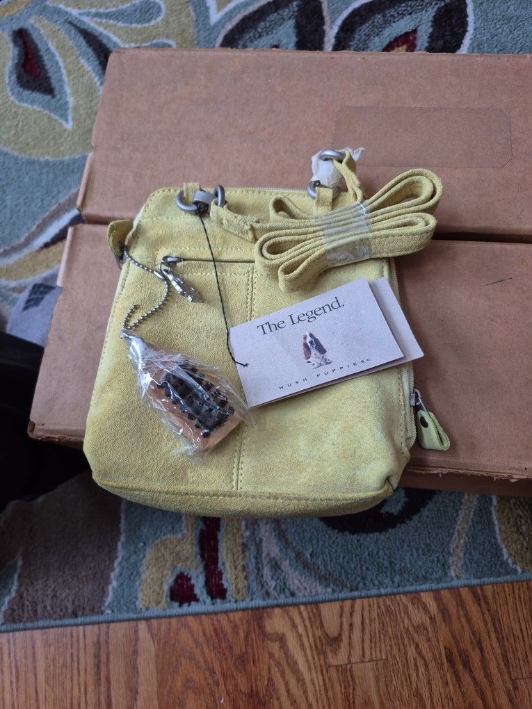 Hush puppy suede purse
