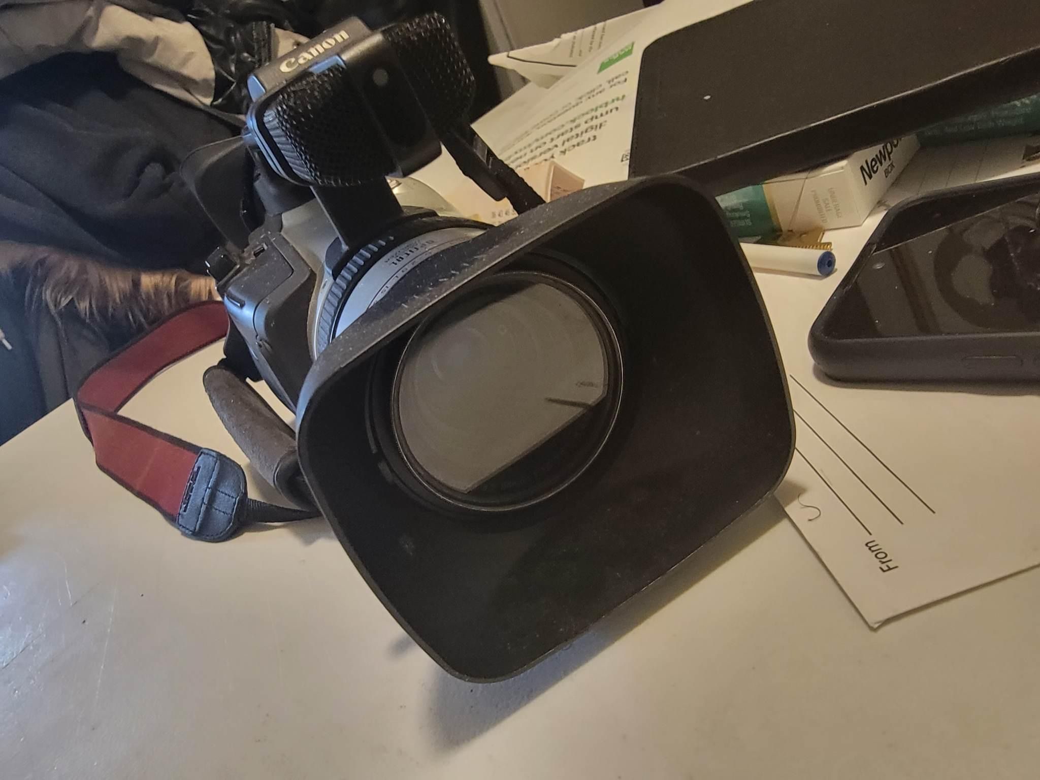 Canon Video Camera And All The Accessories And Carrying Case