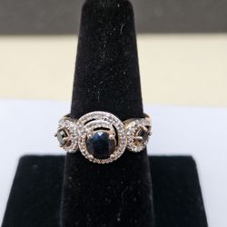 Genuine Black Sapphire Ring 