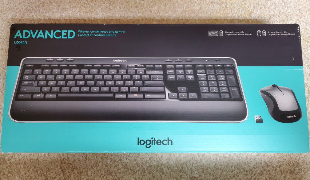Brand New Logitech Wireless Keyboard and Mouse MK 520
