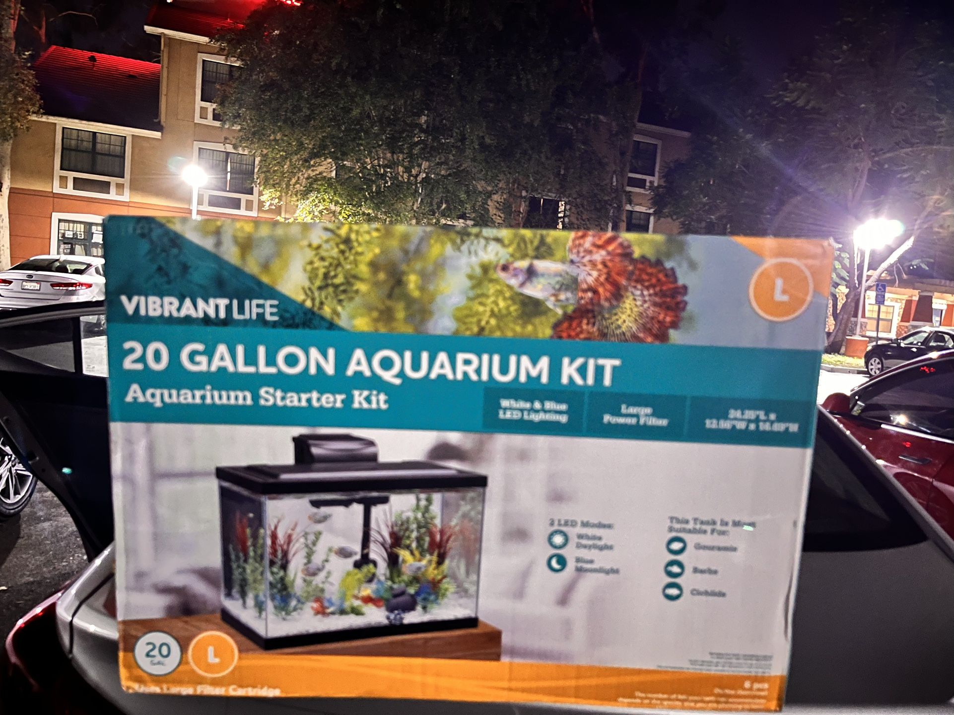 20 Gallon Aquarium Tank STARTER KIT