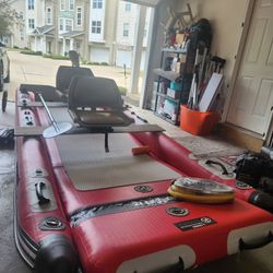 Fast Cat 12 Inflatable Boat And 65 Pounds Thrust Trolling Motor