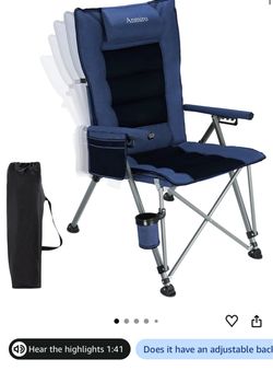 Anmiro Folding Camping Chair with Cup Holder