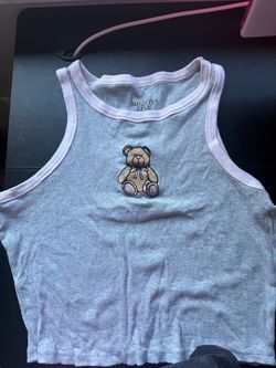 Mighty Fine Teddy Bear Crop Tank Top