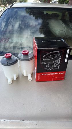 Power steering pump reservoirs and hoses