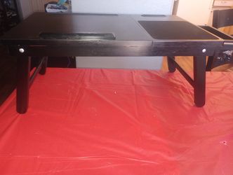 Lap Table Tray With Side Pocket And Lift Table Top